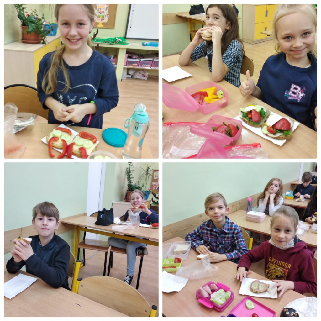 Dzień Zdrowego Jedzenia i Gotowania - dzieci przygotowują zdrowe i kolorowe kanapki