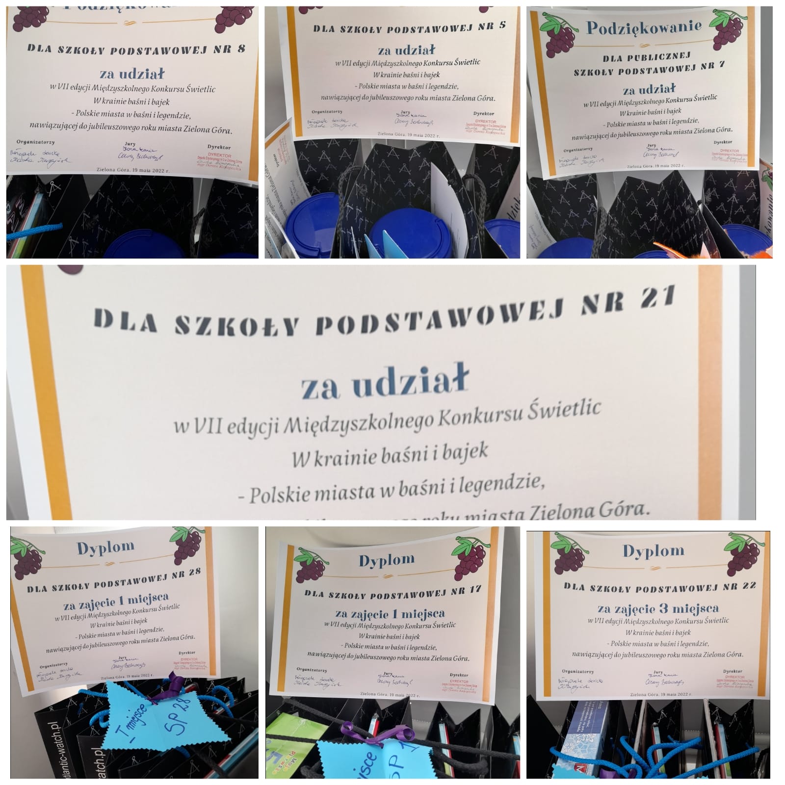 Dyplomy za udział w konkursie W krainie baśni i bajek