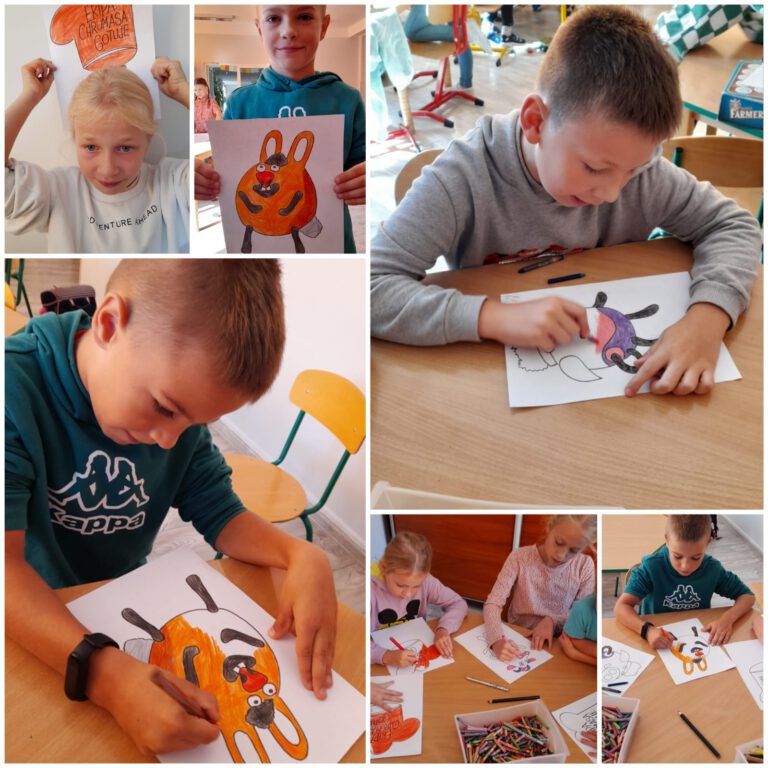 Dzieci rysują (kolorują) swoje prace