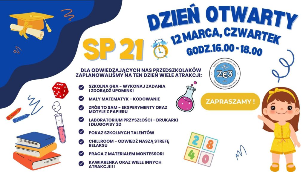 baner reklamowy dzien otwarty SP21 2026