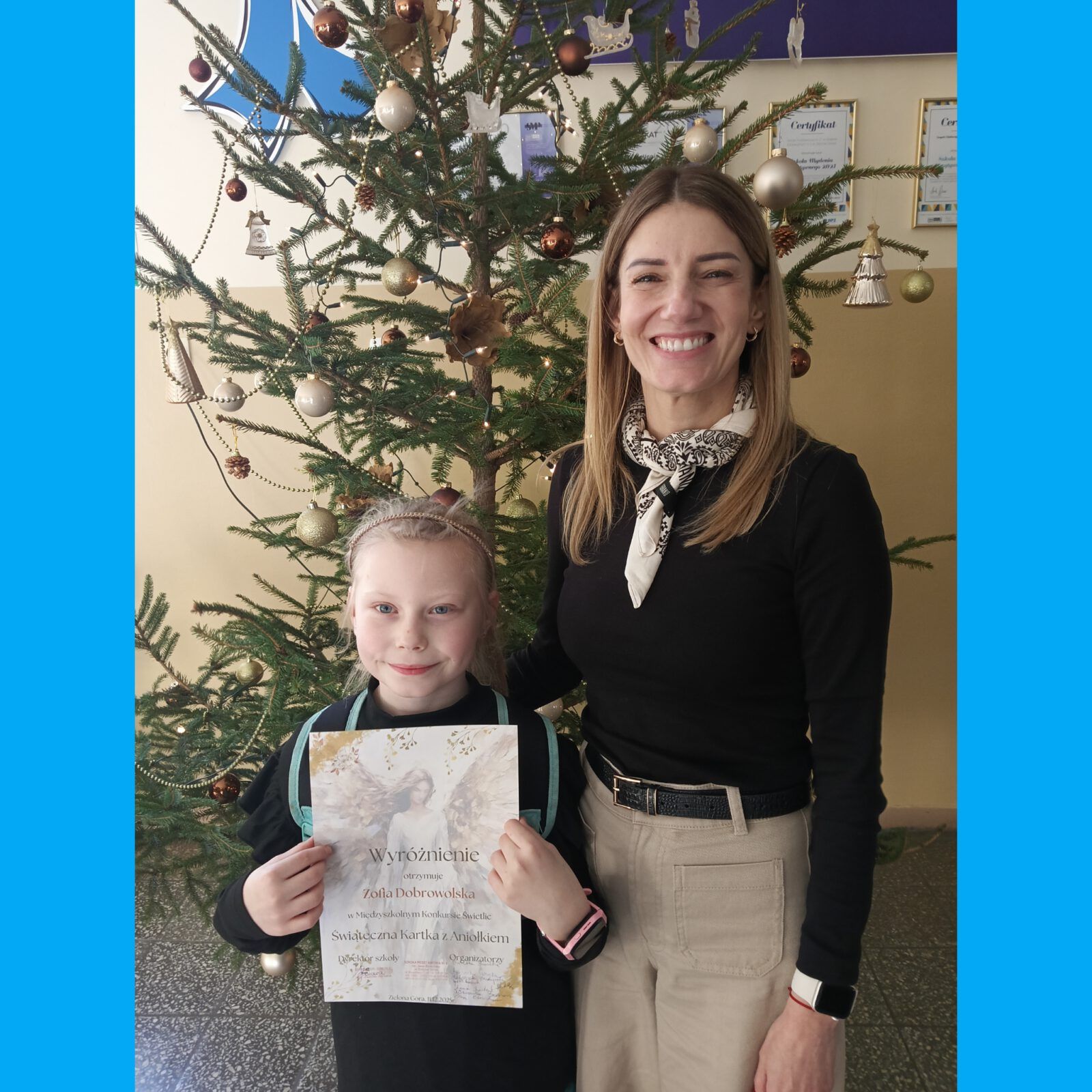 Świąteczna Kartka z Aniołkiem