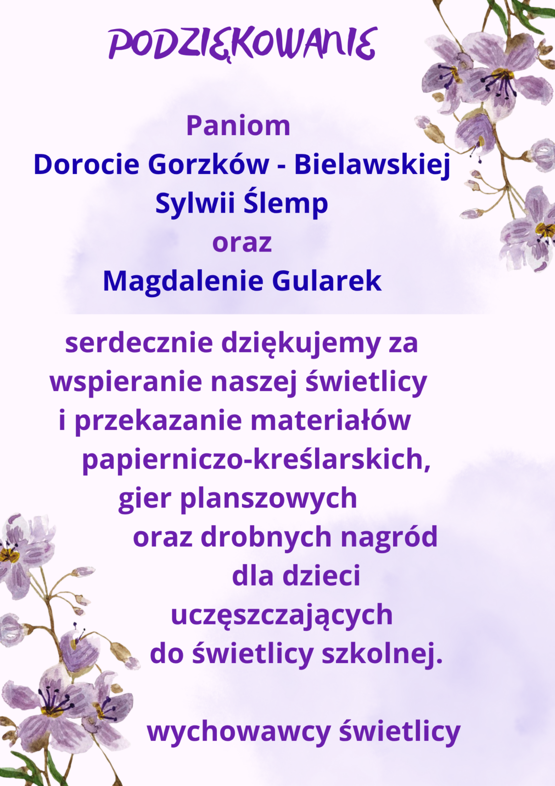 Podziękowanie 😊