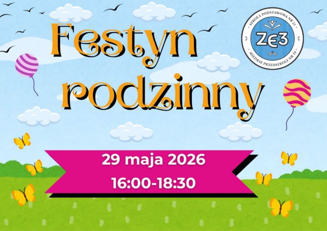 plakat promujący festyn z okazji dnia dziecka