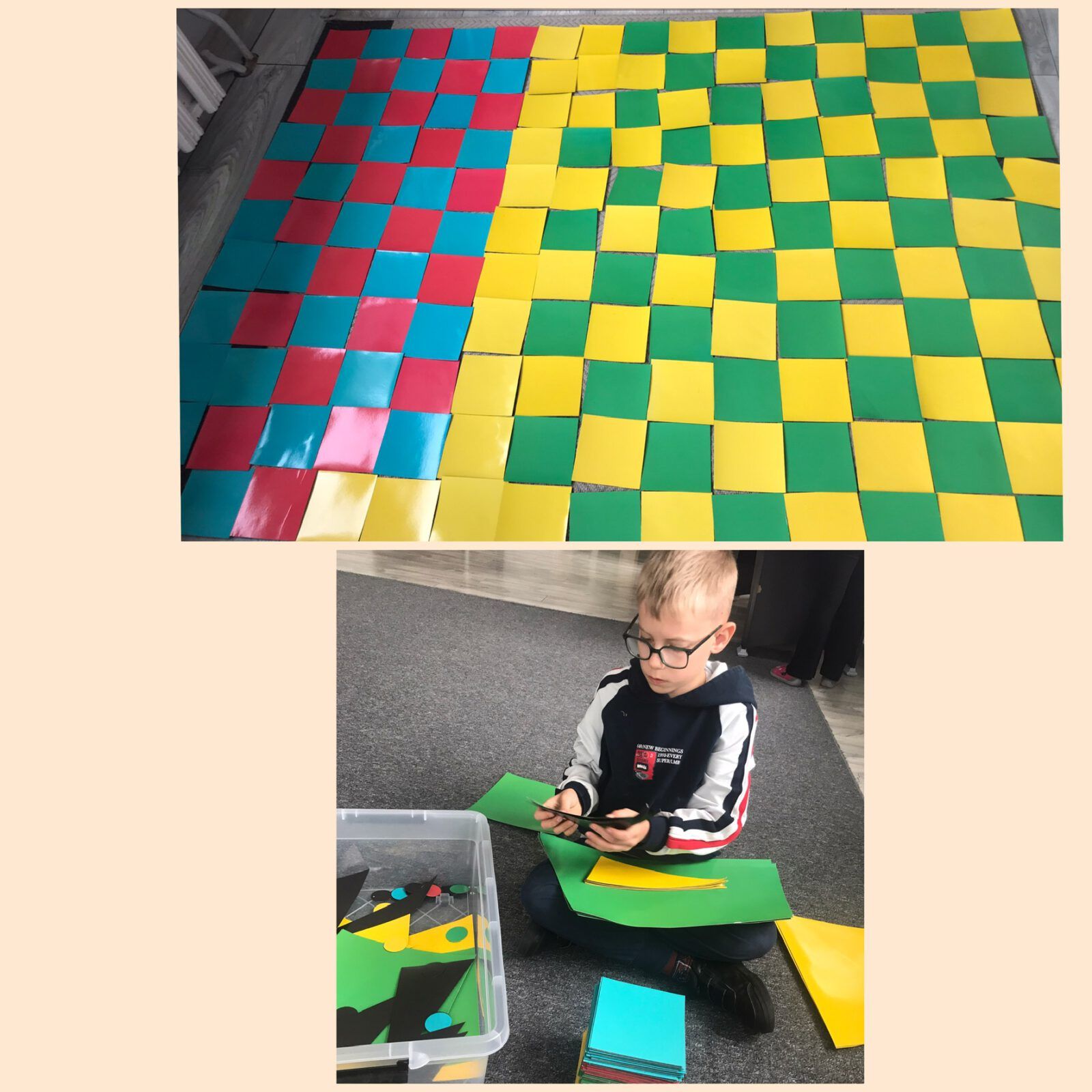 Twórcze układanki z wykorzystaniem dużych figur geometrycznych