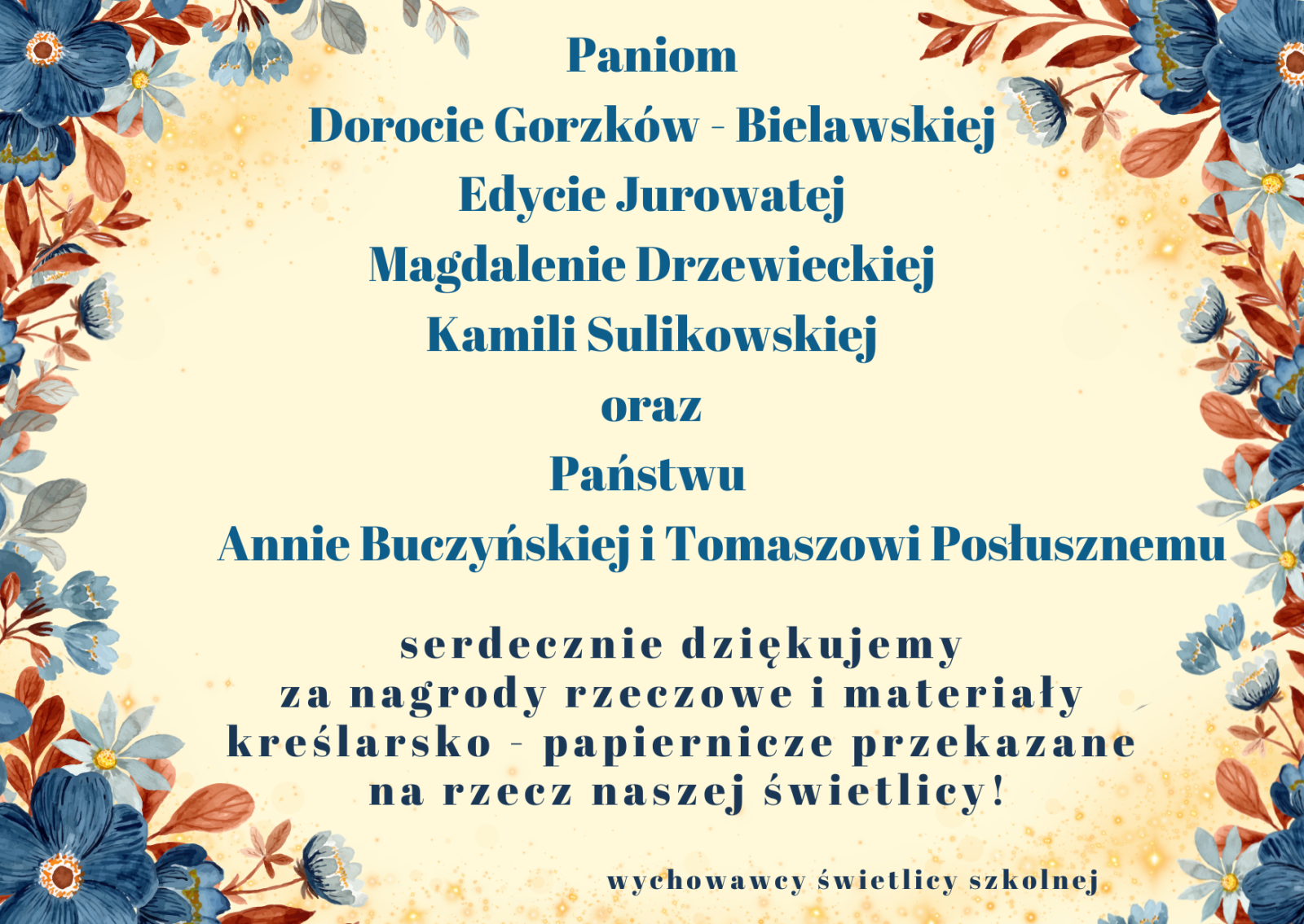 Podziękowania 🙂